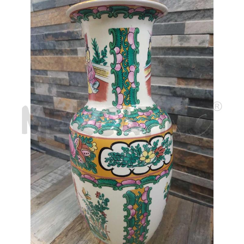 VASO CINESE BORDO DORO BIANCO VERDE  | Mercatino dell'Usato Settimo torinese 3