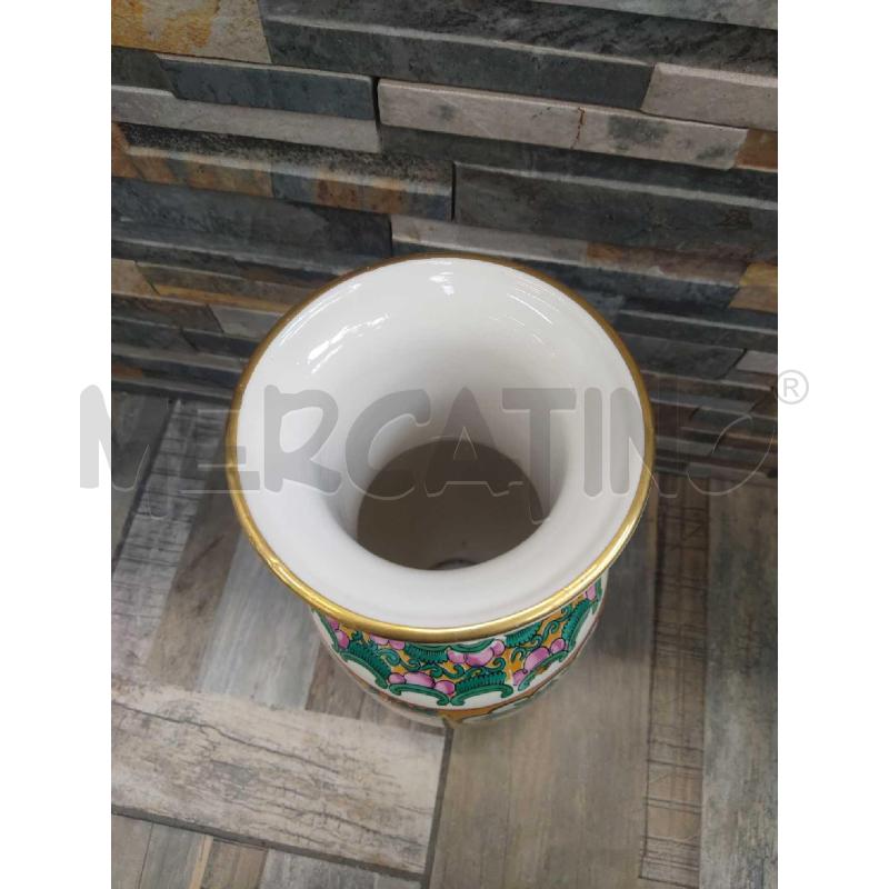 VASO CINESE BORDO DORO BIANCO VERDE  | Mercatino dell'Usato Settimo torinese 4