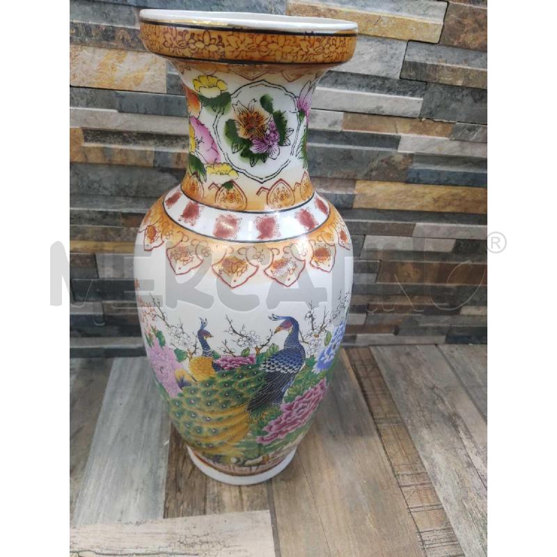VASO CINESE PORCELLANA 47CM DECORATO | Mercatino dell'Usato Settimo torinese 1