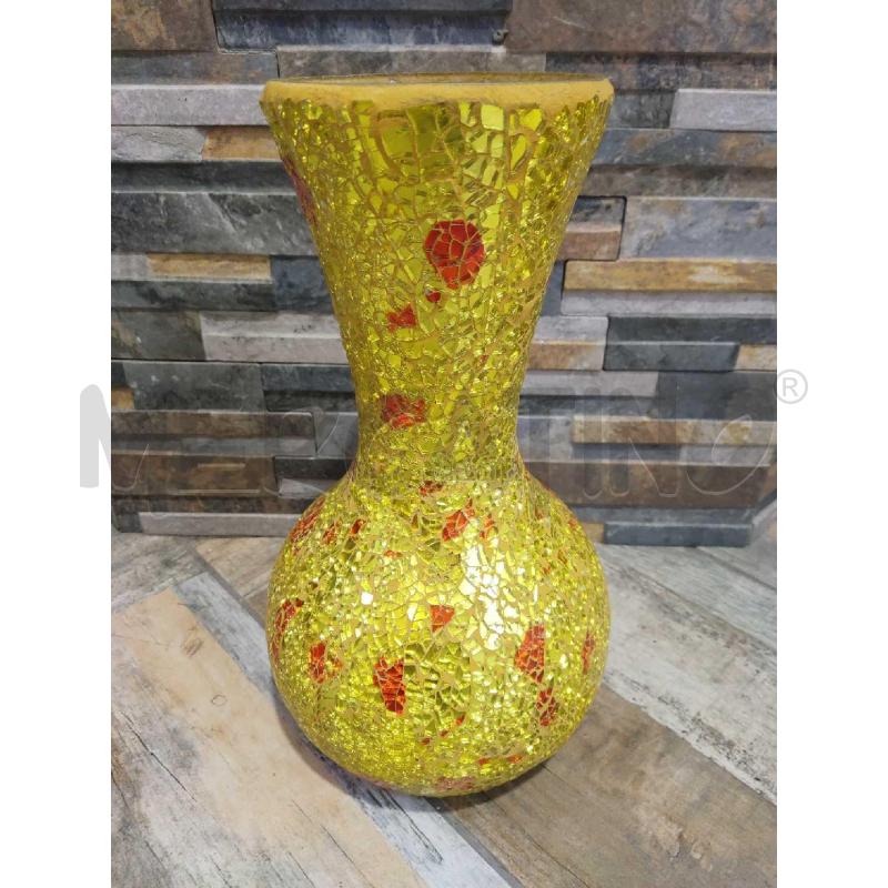 VASO GIALLO E ARANCIONE STILE VETRO MOSAICO | Mercatino dell'Usato Settimo torinese 1