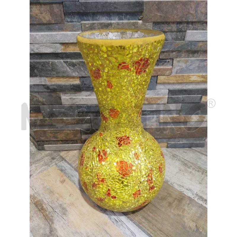 VASO GIALLO E ARANCIONE STILE VETRO MOSAICO | Mercatino dell'Usato Settimo torinese 2