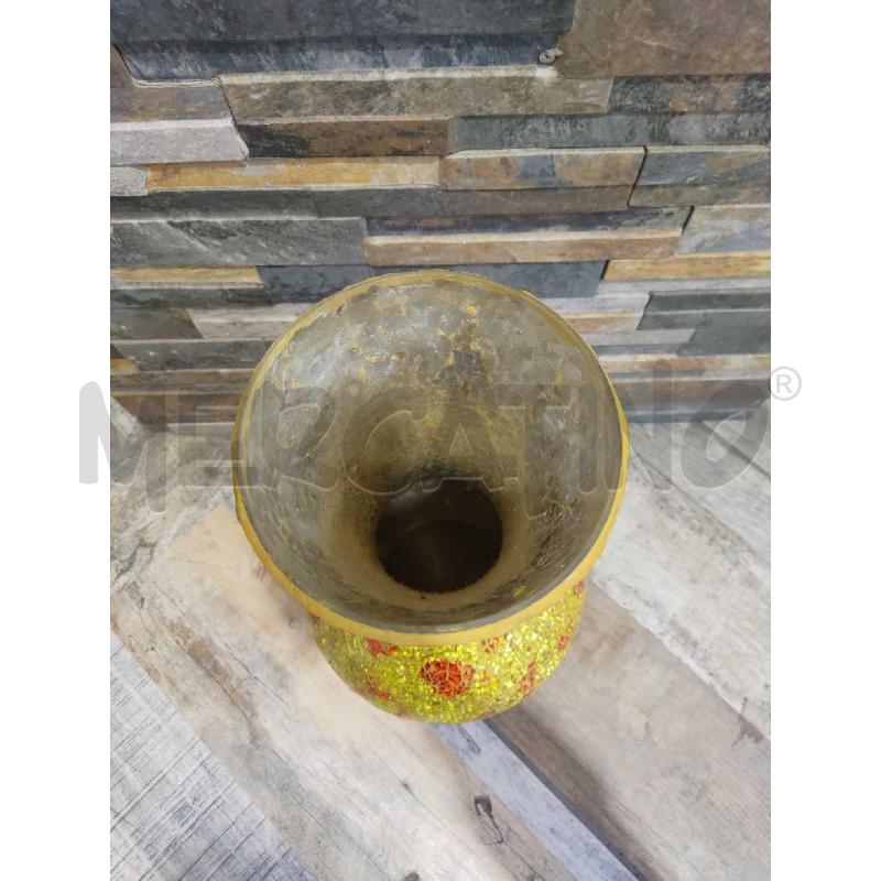 VASO GIALLO E ARANCIONE STILE VETRO MOSAICO | Mercatino dell'Usato Settimo torinese 3