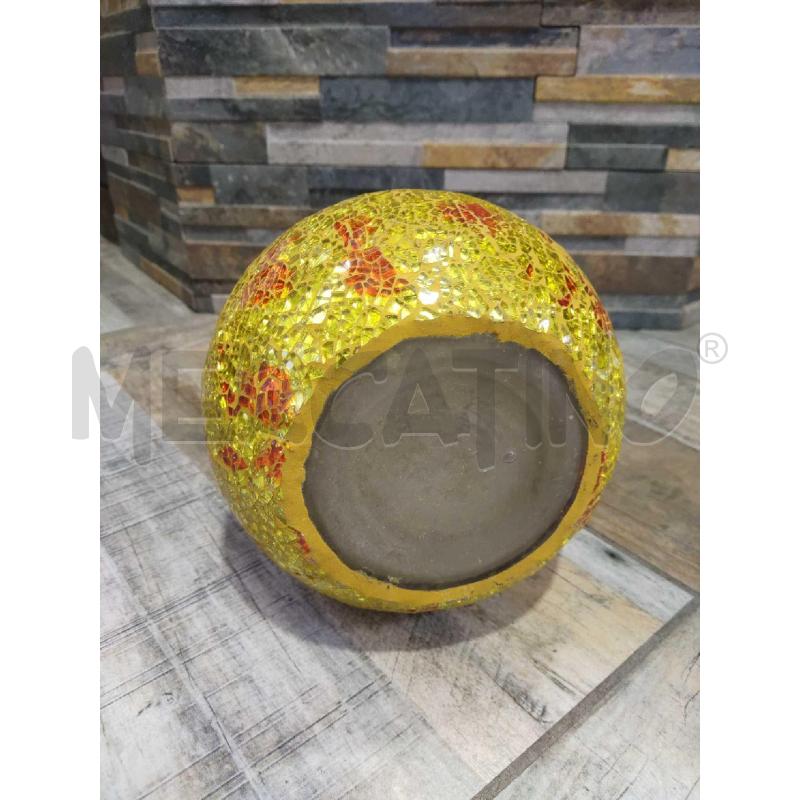 VASO GIALLO E ARANCIONE STILE VETRO MOSAICO | Mercatino dell'Usato Settimo torinese 4