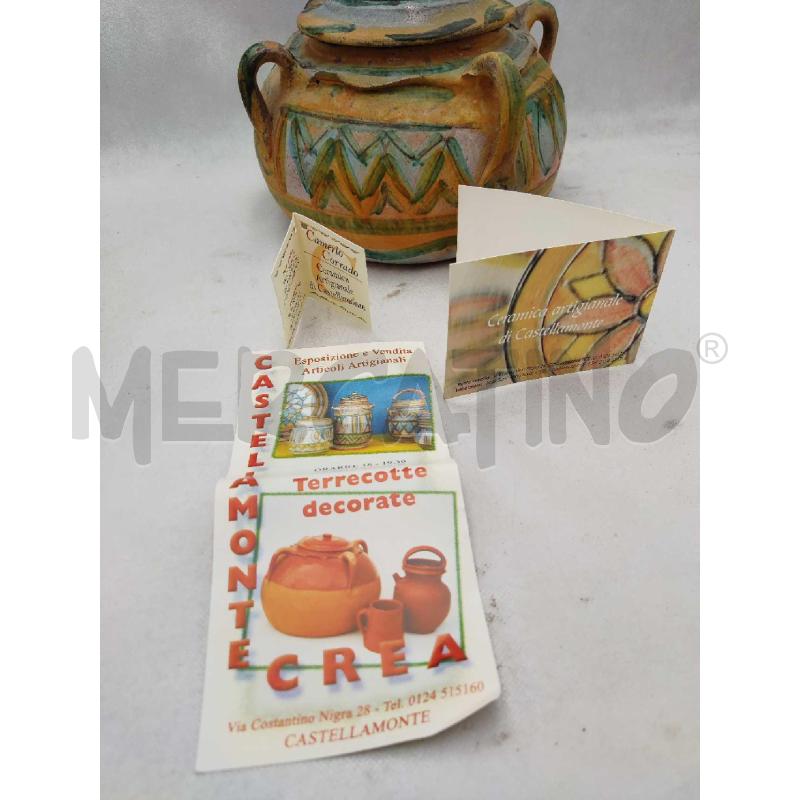 VASO IN TERRACOTTA CON COPERCHIO CASTELLAMONTE ARTISTICA  | Mercatino dell'Usato Settimo torinese 5