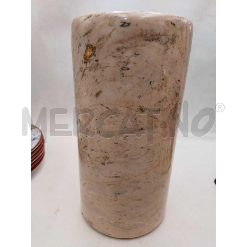 VASO MARMO CILINDRICO ROSA  | Mercatino dell'Usato Settimo torinese 1
