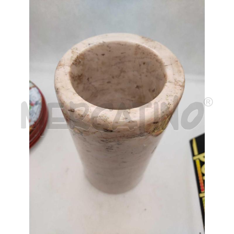 VASO MARMO CILINDRICO ROSA  | Mercatino dell'Usato Settimo torinese 2