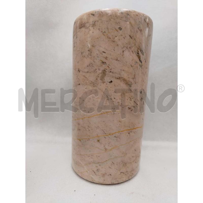 VASO MARMO CILINDRICO ROSA  | Mercatino dell'Usato Settimo torinese 3