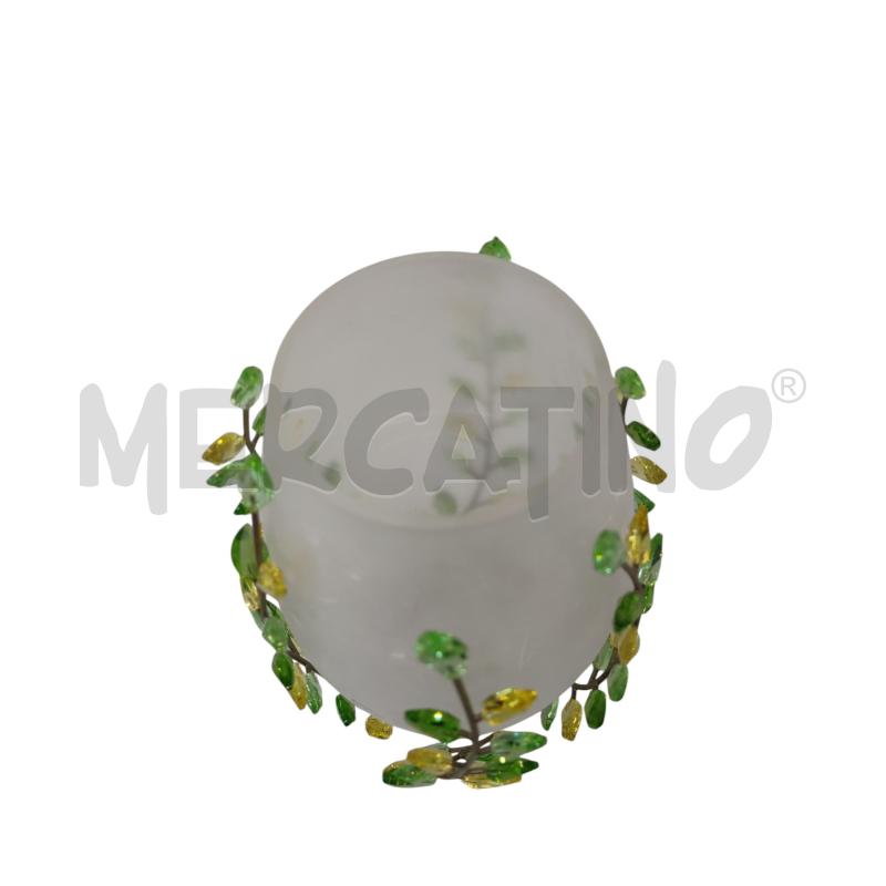 VASO SWARVOSKI CON FOGLIE VERDE E GIALLO | Mercatino dell'Usato Settimo torinese 2