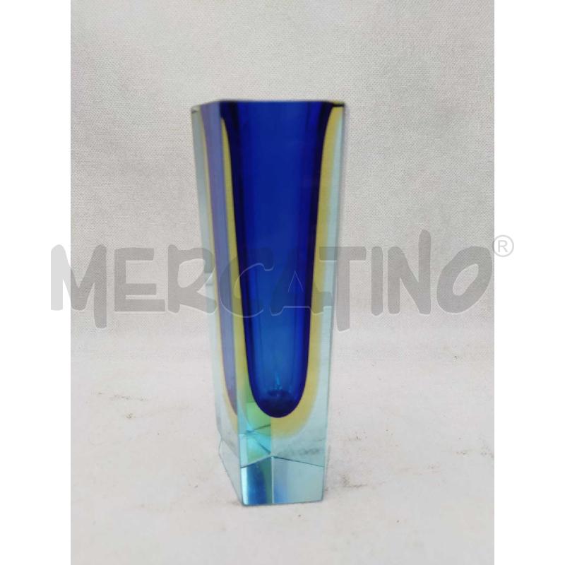 VASO VETRO MURANO AZZURRO E BLU | Mercatino dell'Usato Settimo torinese 1