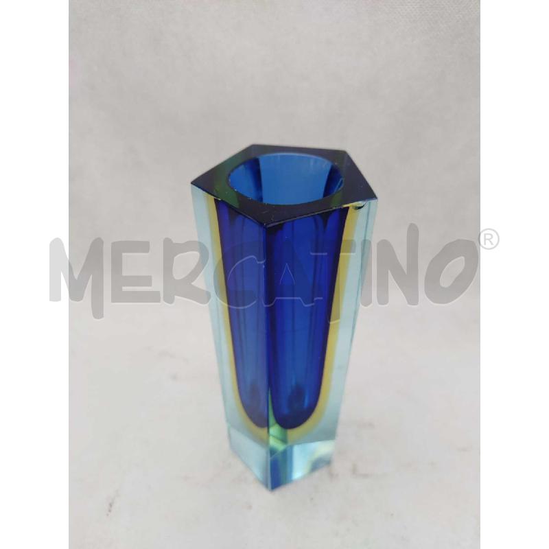 VASO VETRO MURANO AZZURRO E BLU | Mercatino dell'Usato Settimo torinese 3