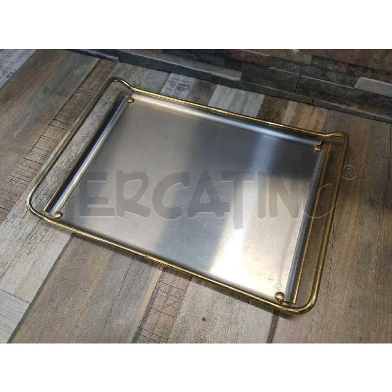 VASSOIO FLORENCE ACCIAIO INOX OTTONE | Mercatino dell'Usato Settimo torinese 2