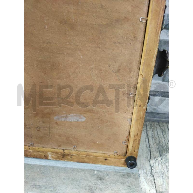 VASSOIO LEGNO INTARSIATO CON MANICI METALLO | Mercatino dell'Usato Settimo torinese 5