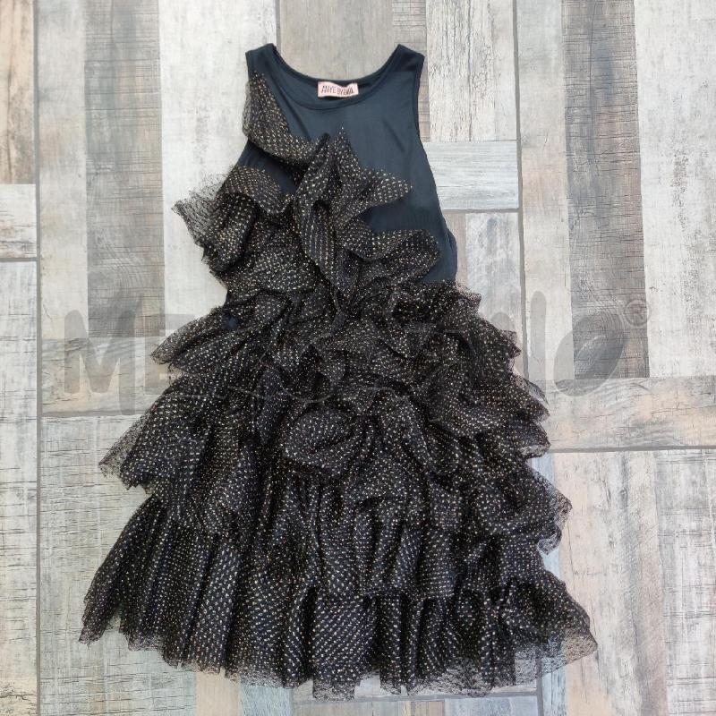 VESTITO BAMBINA ANIYE BY GIRL NERO BALZE LUREX DORATO | Mercatino dell'Usato Settimo torinese 1