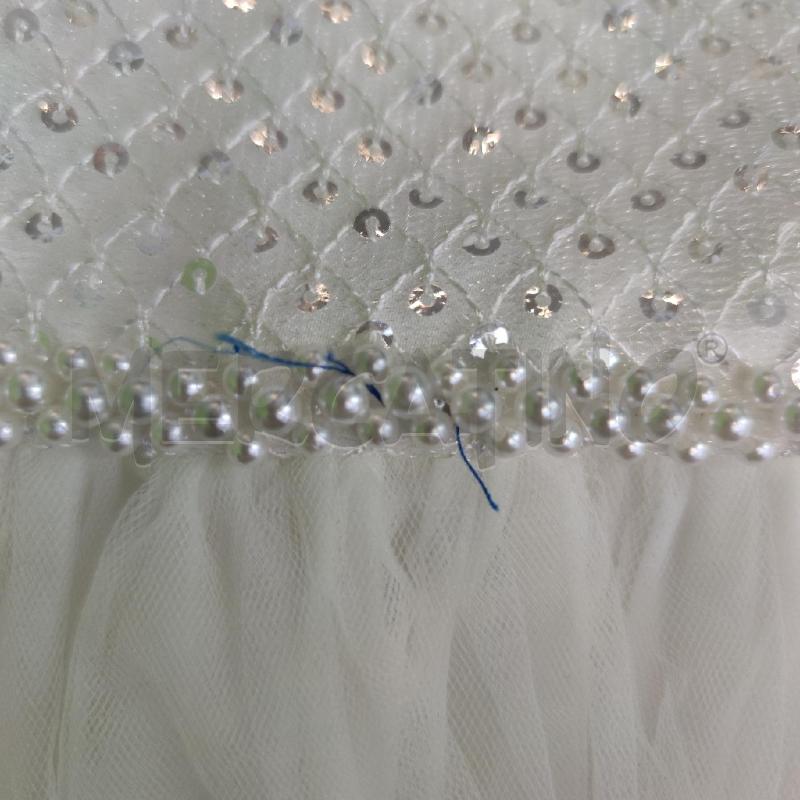 VESTITO BAMBINA NAZARENO GABRIELLI BIANCO CERIMONIE PERLINE PAILLETTES | Mercatino dell'Usato Settimo torinese 4