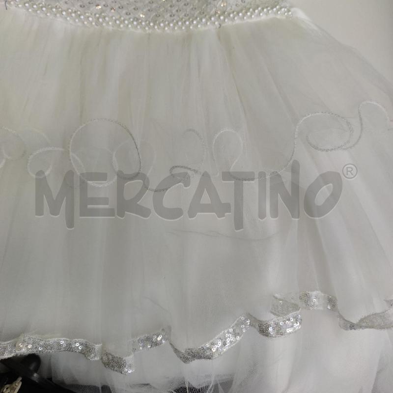 VESTITO BAMBINA NAZARENO GABRIELLI BIANCO CERIMONIE PERLINE PAILLETTES | Mercatino dell'Usato Settimo torinese 5