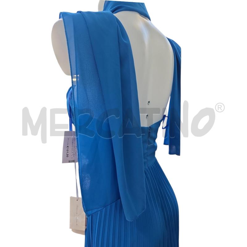 VESTITO CERIMONIA BIANCA BRANDI AZZURRO INTENSO CON STOLA E SPALLINE NUOVO CON ETICHETTA | Mercatino dell'Usato Settimo torinese 2
