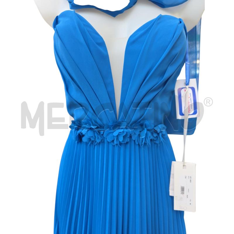 VESTITO CERIMONIA BIANCA BRANDI AZZURRO INTENSO CON STOLA E SPALLINE NUOVO CON ETICHETTA | Mercatino dell'Usato Settimo torinese 3