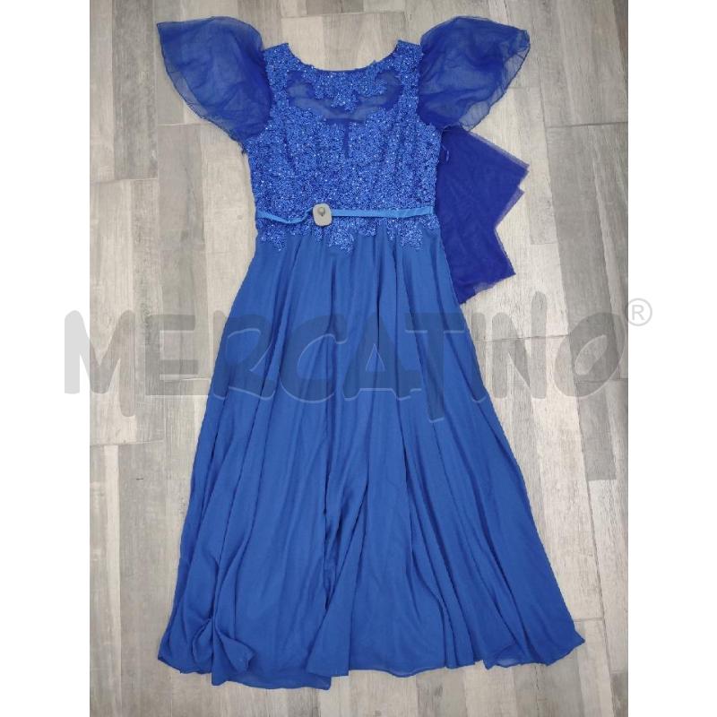 VESTITO CERIMONIA PUNTOZERO BLU TULLE STRASS | Mercatino dell'Usato Settimo torinese 1