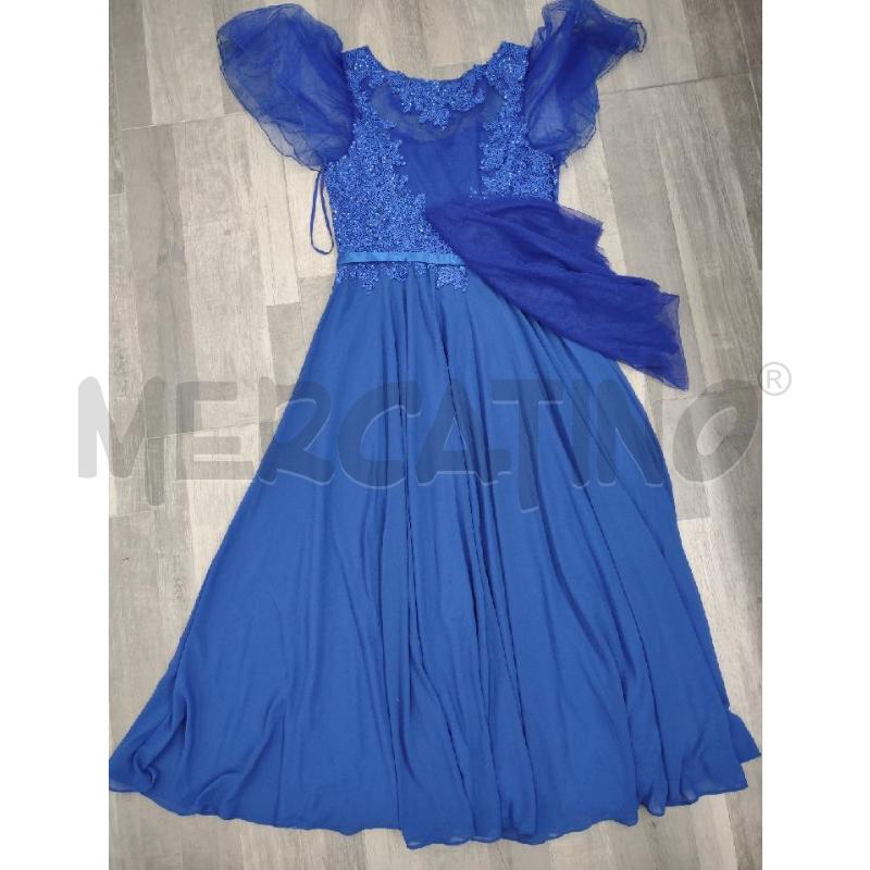 VESTITO CERIMONIA PUNTOZERO BLU TULLE STRASS | Mercatino dell'Usato Settimo torinese 3