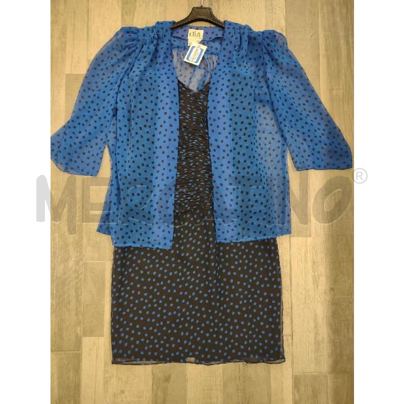 VESTITO+COPRI SPALLE DONNA DIBA BLU NERO POIS | Mercatino dell'Usato Settimo torinese 1