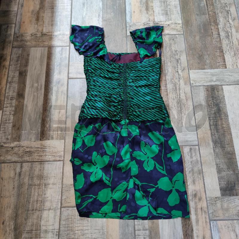 VESTITO+COPRI SPALLE SETA DIBA VERDE BLU   | Mercatino dell'Usato Settimo torinese 2