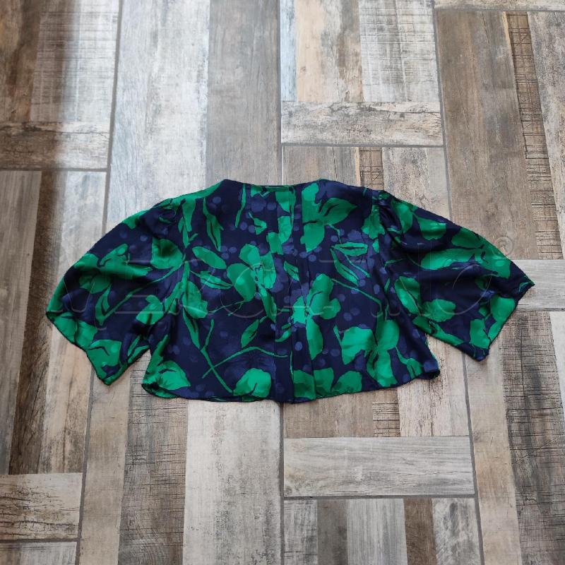 VESTITO+COPRI SPALLE SETA DIBA VERDE BLU   | Mercatino dell'Usato Settimo torinese 4