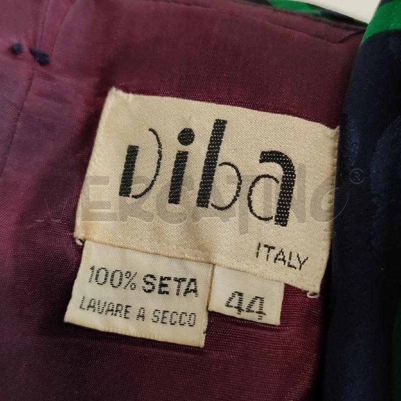 VESTITO+COPRI SPALLE SETA DIBA VERDE BLU   | Mercatino dell'Usato Settimo torinese 5