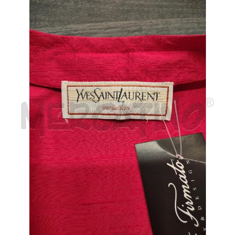 VESTITO+COPRI SPALLE YVES SAINT LAUREN ARANCIO FUCSIA ROSSO  | Mercatino dell'Usato Settimo torinese 5