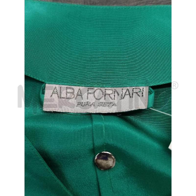 VESTITO DONNA ALBA FORNARI SETA VERDE SMERALDO | Mercatino dell'Usato Settimo torinese 3