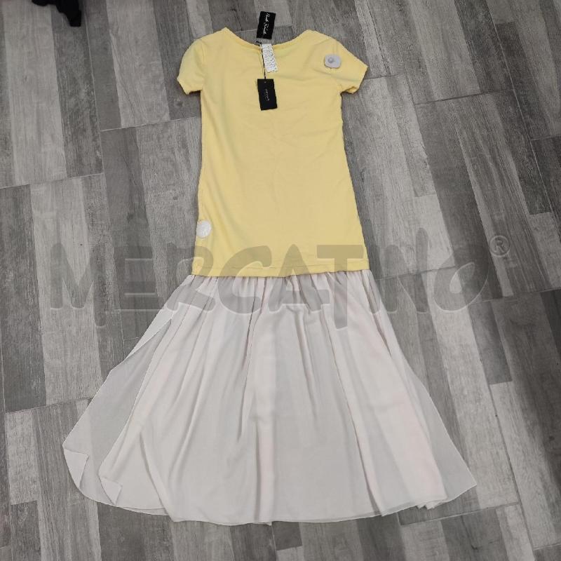 VESTITO DONNA ANNAEFFE GIALLO GONNA ROSA PAILLETTES | Mercatino dell'Usato Settimo torinese 2