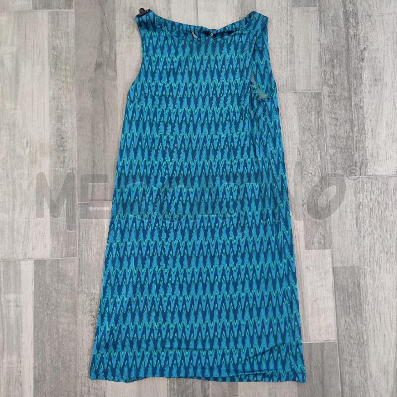 VESTITO DONNA CARACTERE AZZURRO MOTIVO ONDULATO | Mercatino dell'Usato Settimo torinese 1