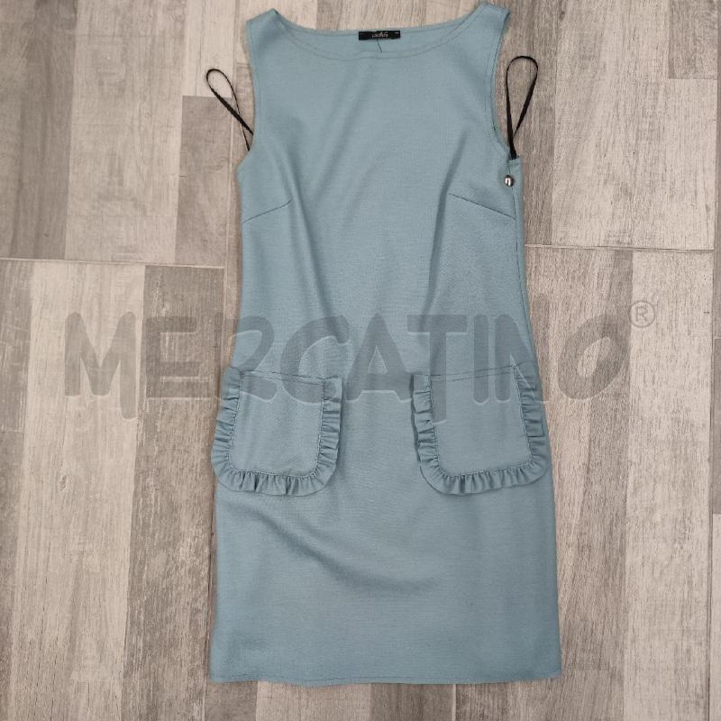 VESTITO DONNA CARLA G PANNO MISTO LANA AZZURRINO SMANIC | Mercatino dell'Usato Settimo torinese 1