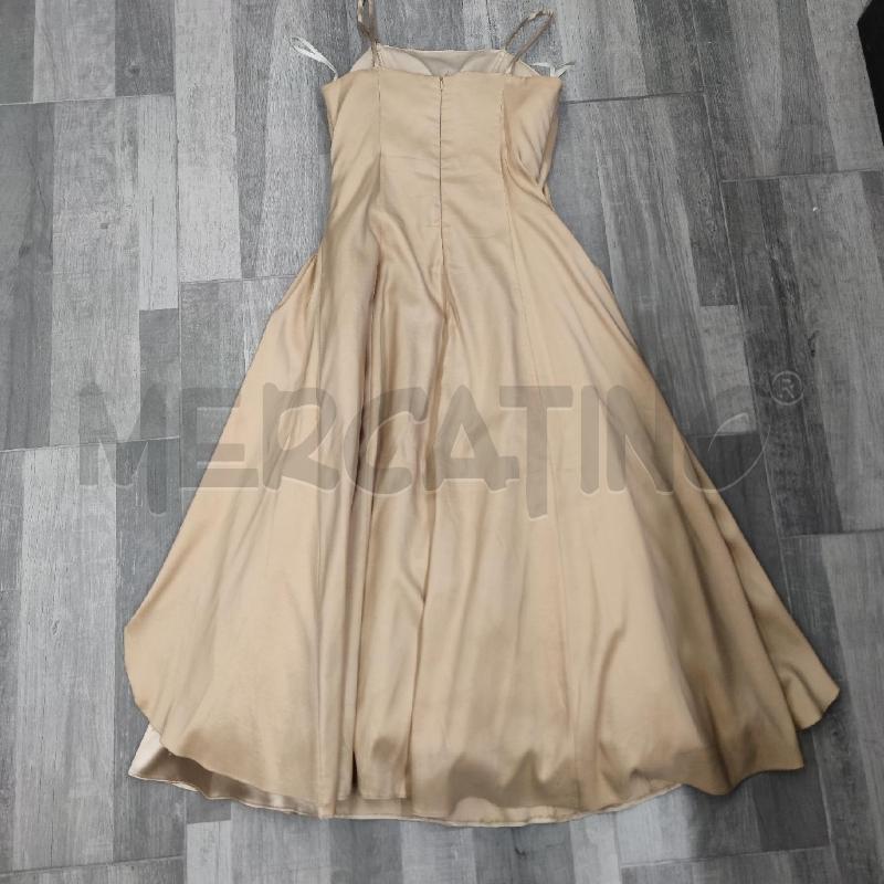 VESTITO DONNA CERIMONIA LISSA DORATO PERLINE | Mercatino dell'Usato Settimo torinese 4