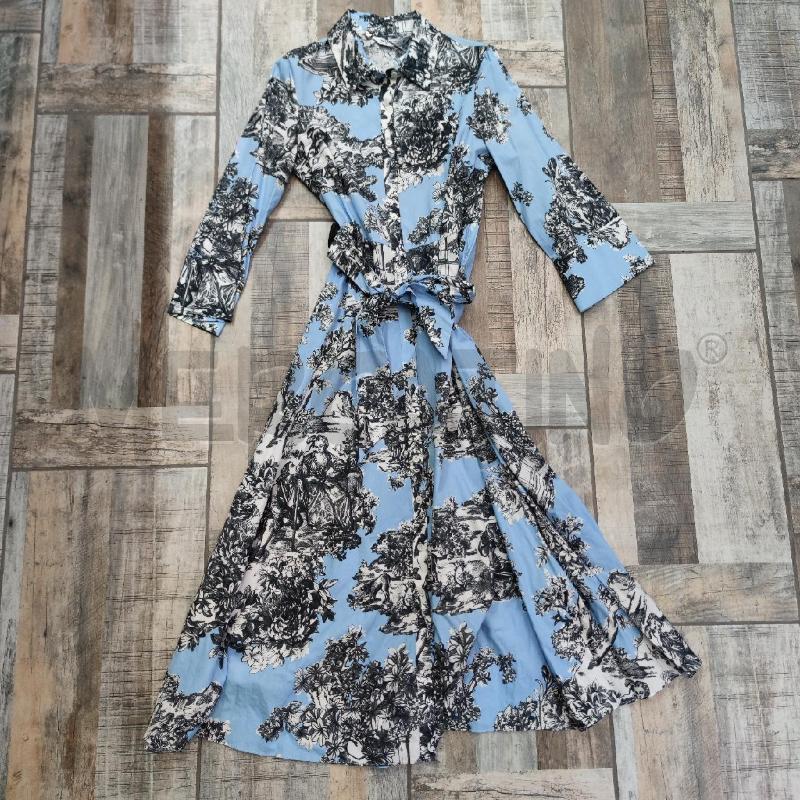 VESTITO DONNA CHEMISIER ZARA AZZURRO LUNGO NUOVO | Mercatino dell'Usato Settimo torinese 1