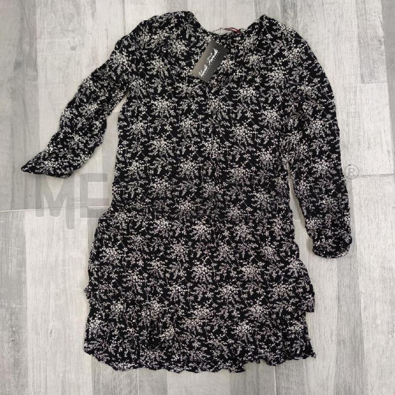 VESTITO DONNA COMPTOIR DES COTONNIERS NERO FIORELLINI | Mercatino dell'Usato Settimo torinese 1