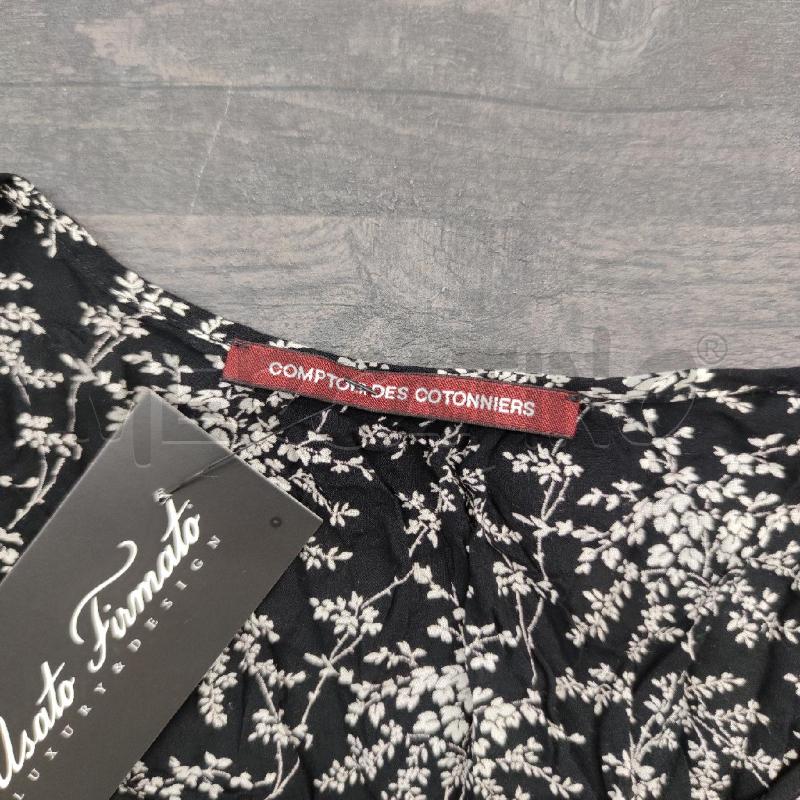 VESTITO DONNA COMPTOIR DES COTONNIERS NERO FIORELLINI | Mercatino dell'Usato Settimo torinese 3
