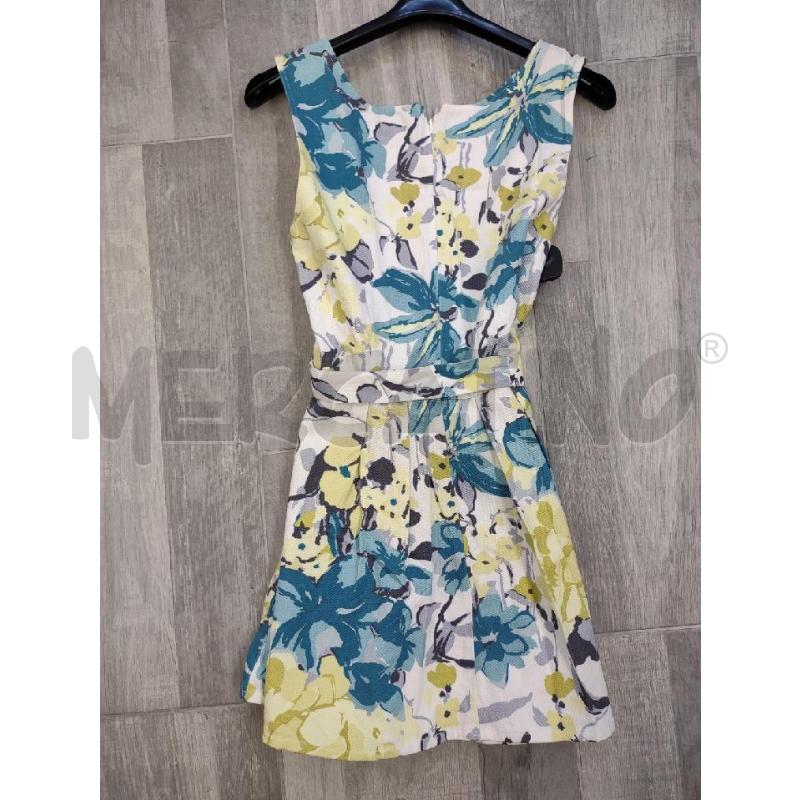 VESTITO DONNA CRISTINA GAVIOLI BIANCO FIORI BLU GIALLI | Mercatino dell'Usato Settimo torinese 2