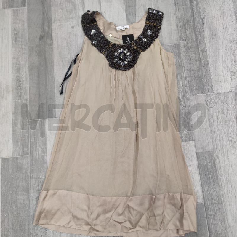 VESTITO DONNA DAY BIRGER AND MIKKELSEN SETA BEIGE PERLINE | Mercatino dell'Usato Settimo torinese 1