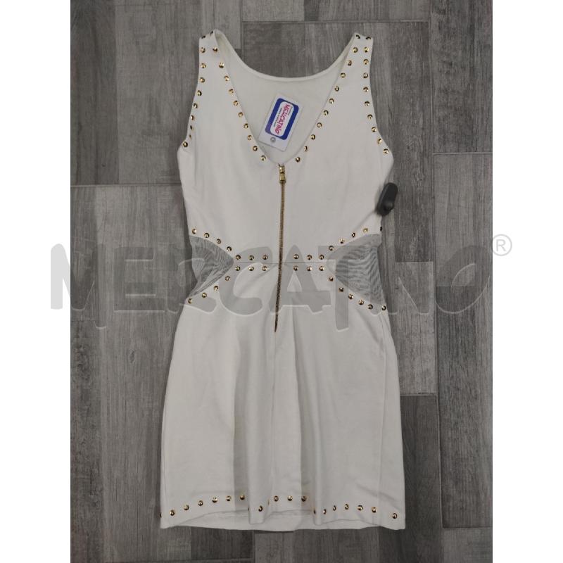 VESTITO DONNA DENNY ROSE BIANCO MOTIVO ORO BORCHIETTE | Mercatino dell'Usato Settimo torinese 2