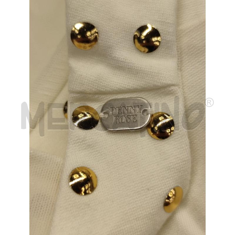 VESTITO DONNA DENNY ROSE BIANCO MOTIVO ORO BORCHIETTE | Mercatino dell'Usato Settimo torinese 4