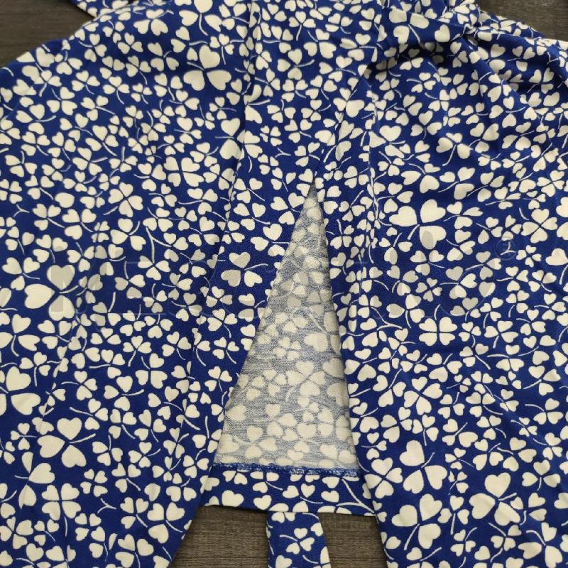 VESTITO DONNA DIANE VON FURSTENBERG BLU CUORICINI BIANCHI | Mercatino dell'Usato Settimo torinese 5