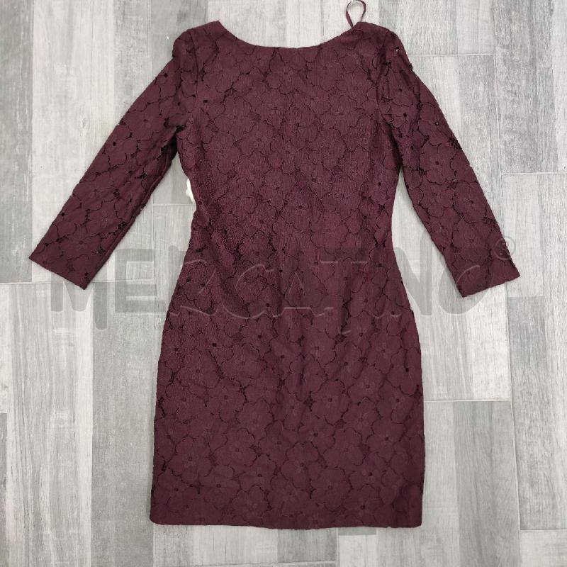 VESTITO DONNA DIANE VON FURSTENBERG PIZZO BORDEAUX | Mercatino dell'Usato Settimo torinese 1