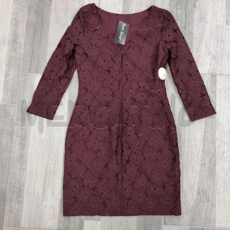 VESTITO DONNA DIANE VON FURSTENBERG PIZZO BORDEAUX | Mercatino dell'Usato Settimo torinese 3