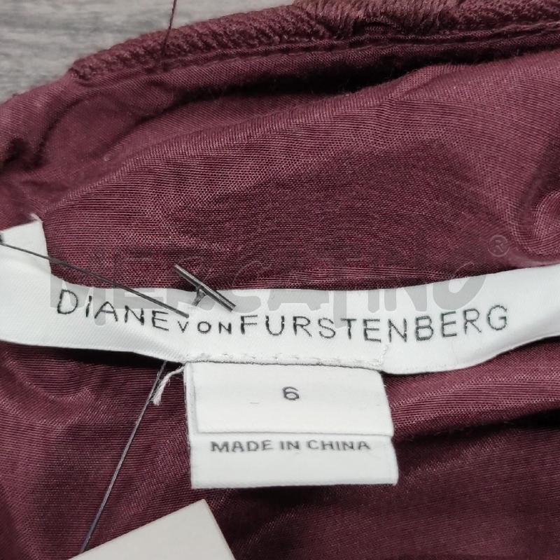 VESTITO DONNA DIANE VON FURSTENBERG PIZZO BORDEAUX | Mercatino dell'Usato Settimo torinese 4