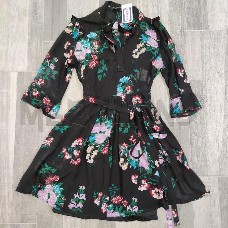 VESTITO DONNA EMME MARELLA NERO FIORI COLORATI | Mercatino dell'Usato Settimo torinese 1