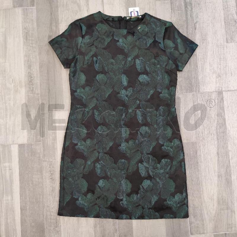 VESTITO DONNA GAUDI' NERO FIORI VERDI M/M | Mercatino dell'Usato Settimo torinese 1