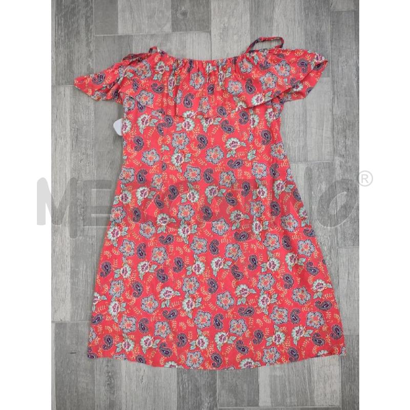 VESTITO DONNA GAUDI' ROSSO PAISLEY BLU | Mercatino dell'Usato Settimo torinese 1