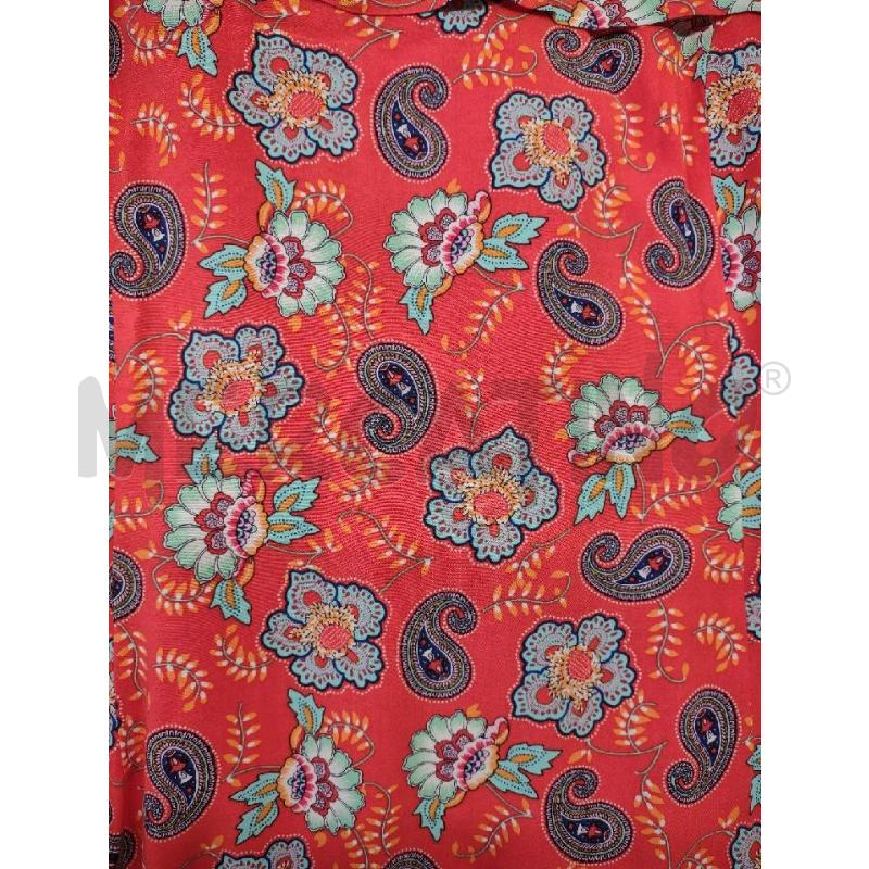 VESTITO DONNA GAUDI' ROSSO PAISLEY BLU | Mercatino dell'Usato Settimo torinese 3