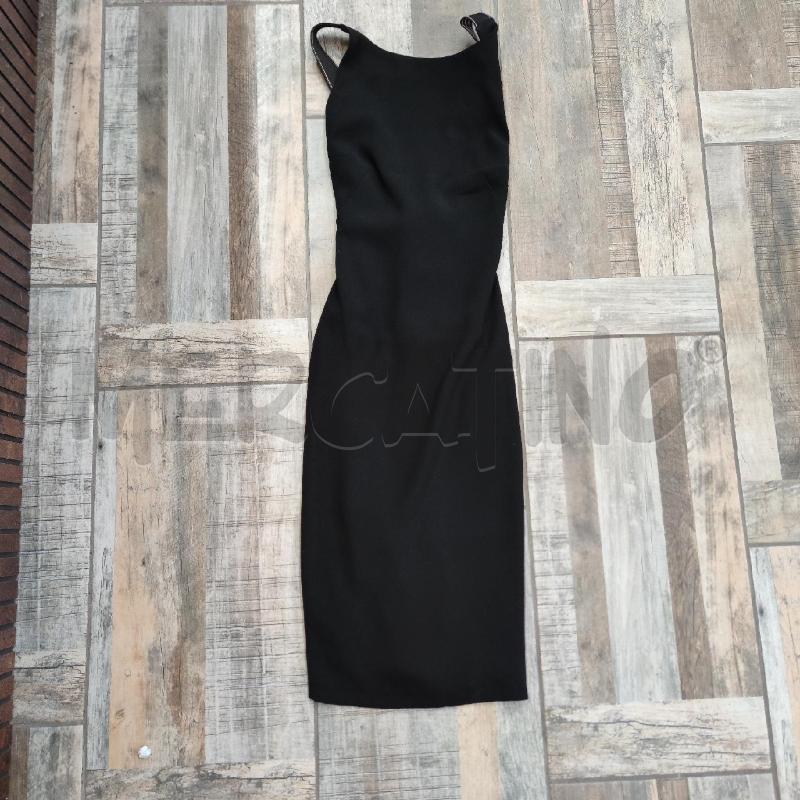 VESTITO DONNA GF FERRE' NERO SPALLINE RIGHE BIANCHE | Mercatino dell'Usato Settimo torinese 1