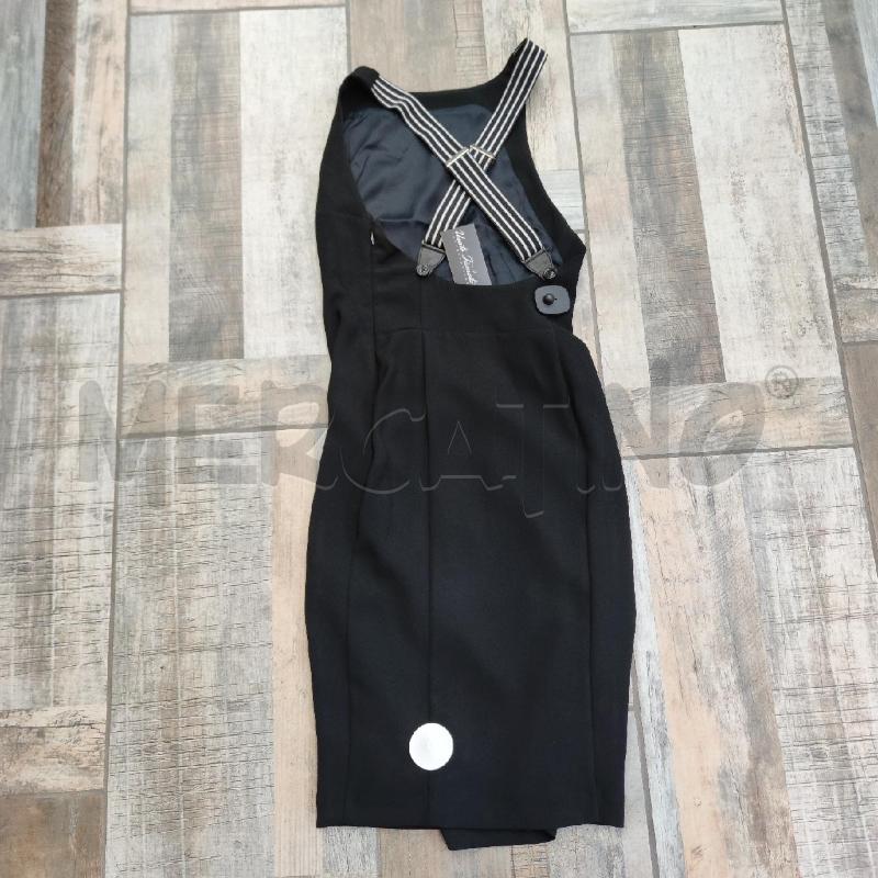 VESTITO DONNA GF FERRE' NERO SPALLINE RIGHE BIANCHE | Mercatino dell'Usato Settimo torinese 2